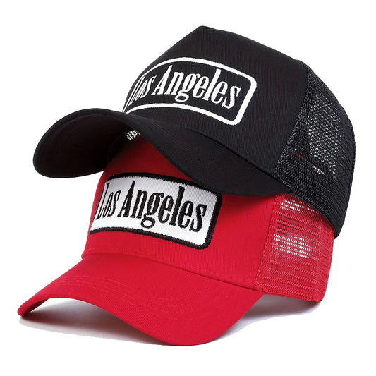 Unisex Los Angeles Print Baseball Net Caps Spring Summer Outdoor Adjustable Casual Hats Sunscreen