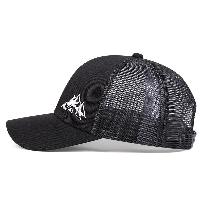 Unisex Mountain Range Embroidery Baseball Net Caps Spring Summer Outdoor Adjustable Casual Hats