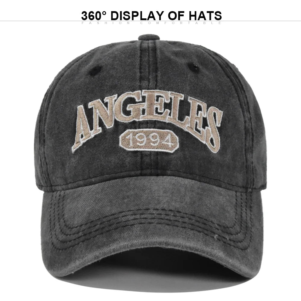Cotton Baseball Cap Men Women Letter Embroidery Hat Soft Top Casual Retro Snapback Hats Unisex