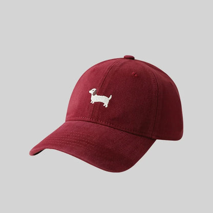 Dachshund Embroidery Baseball Hat Sunscreen Outdoor Suitable Men Women Daily Leisure Matching