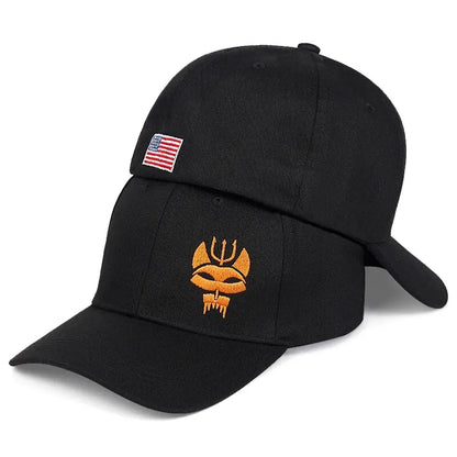 Unisex Forked Wolf Embroidery Camouflage Baseball Caps Spring Autumn Outdoor Adjustable Sunscreen