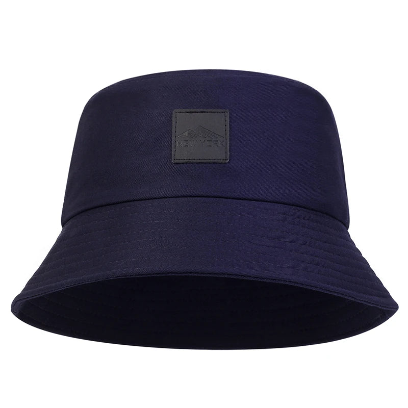 Unisex York Leather Label Personality Bucket Hats Fishermen Caps Outdoor Casual Cap Sunscreen Hat