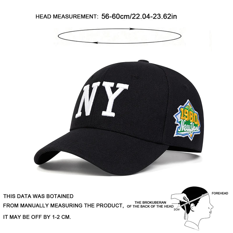 Unisex Letter Embroidery Baseball Caps Spring Autumn Outdoor Adjustable Casual Hats Sunscreen Hat