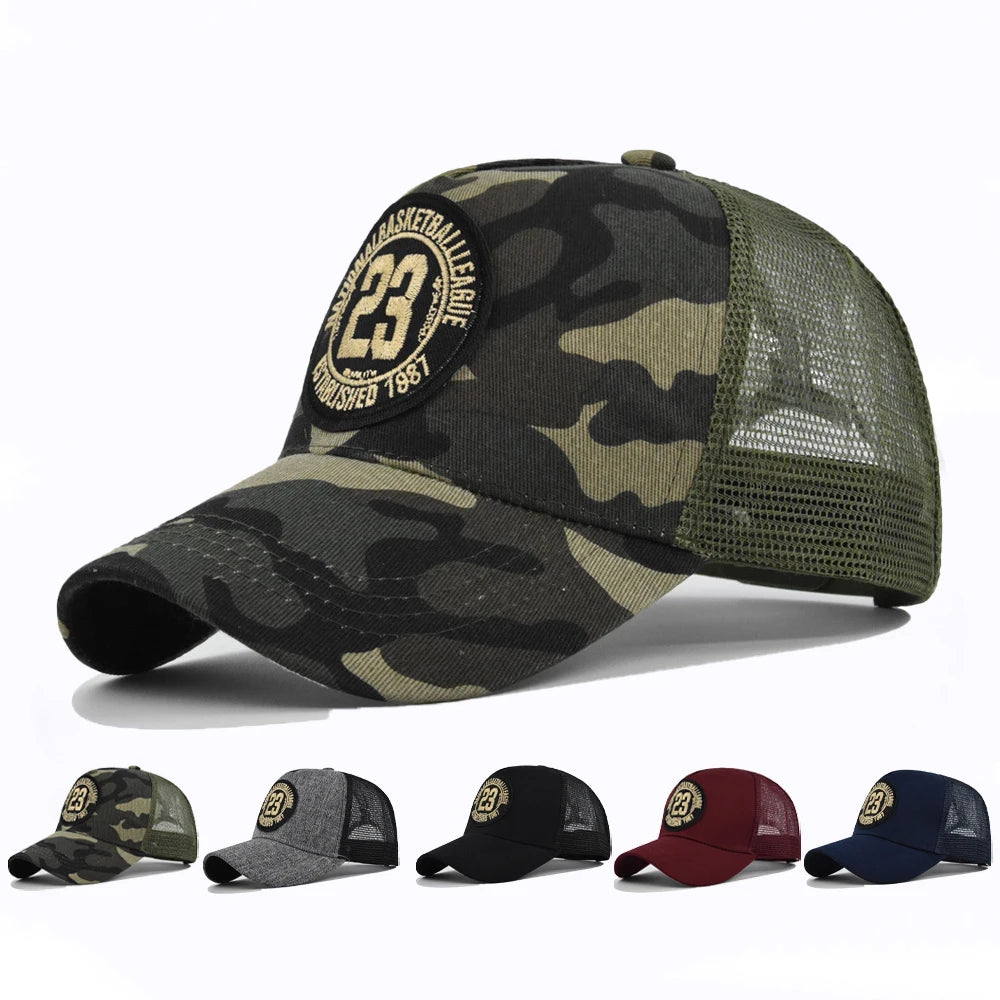 Outdoors Mesh Breathable Personality Sticker Embroidery Women S Baseballcap Hat Men Spring Outdoor