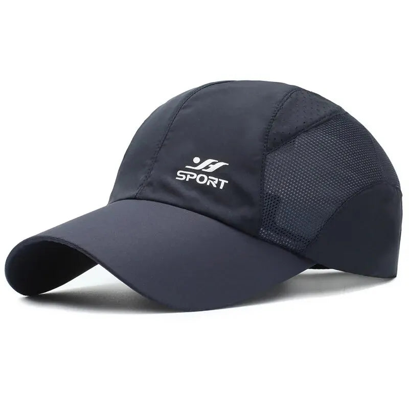Spring Summer New Sports Hats Men's Sun Hats Outdoor Quick Drying Fabric Baseball Net Caps Sunscreen Breathable Caps