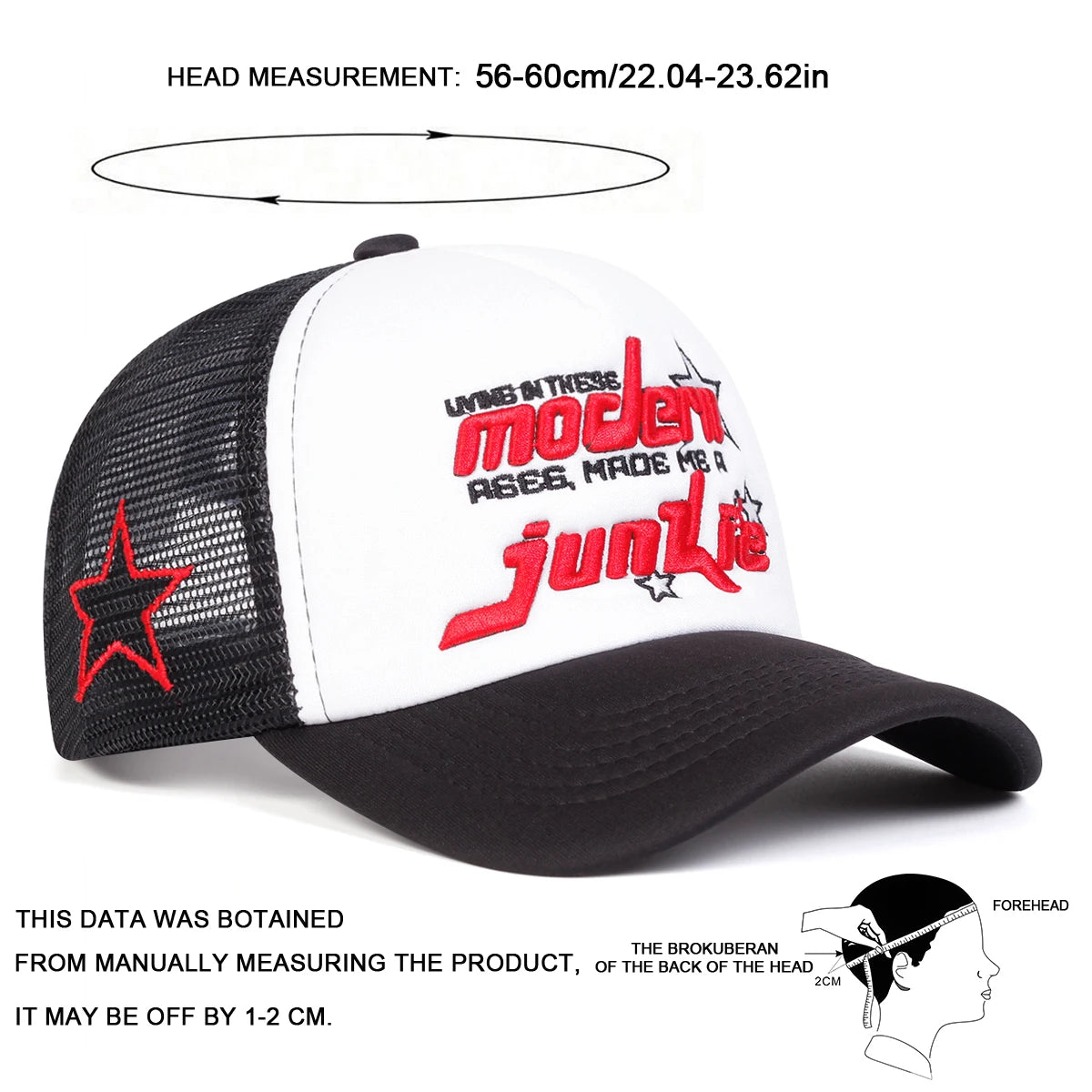 Unisex Modern Junkie Letter Embroidery Baseball Net Caps Spring Summer Outdoor Adjustable Casual