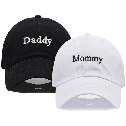 Daddy Mommy Embroidery Baseball Cap Men Women Unisex Soft Washed Cotton Hats Father S Mother Day