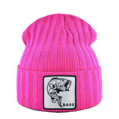 Knitted Skullies Beanie With Animals Patch Men Women Outdoor Casual Sport Hats Autumn Winter Solid Color Hip Hop Beanies