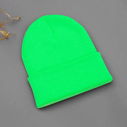 24 Colors Unisex Beanie Hat Men Women Winter Knit Caps Soft Ski Hats - Soft