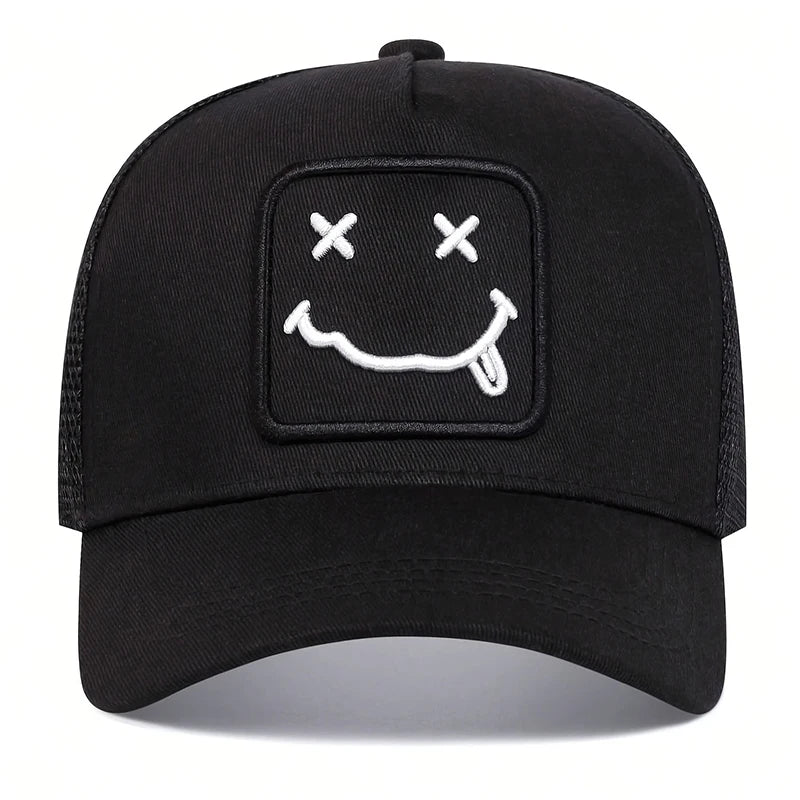 Unisex Xx Tongue Sticking Embroidery Baseball Net Caps Spring Summer Outdoor Adjustable Casual Hats