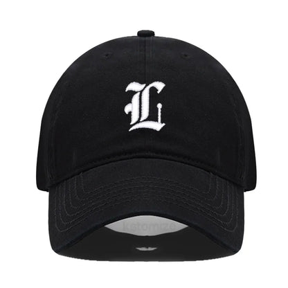 Old English Letter A-Z Embroider Baseball Cap Men Womne Soft Cotton Team Sport Visors Snapback Caps