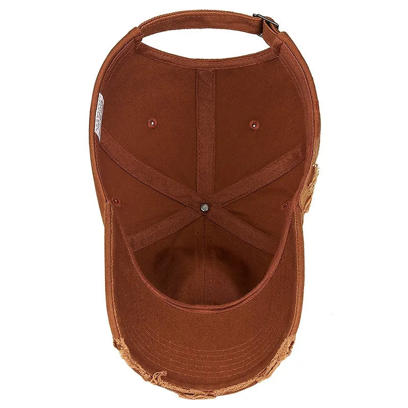 Cool Women Men Ripped Denim Cotton Baseball Cap Male Female Four Seasons Sports Snapback Sun Hat