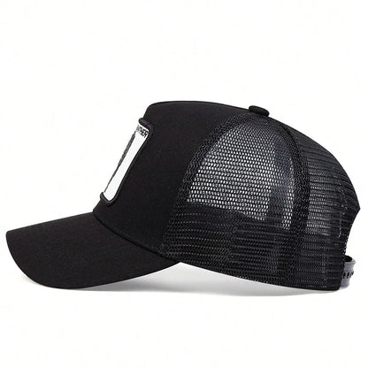 Unisex Leopard Embroidery Baseball Net Caps Spring Summer Outdoor Adjustable Casual Hats Sunscreen