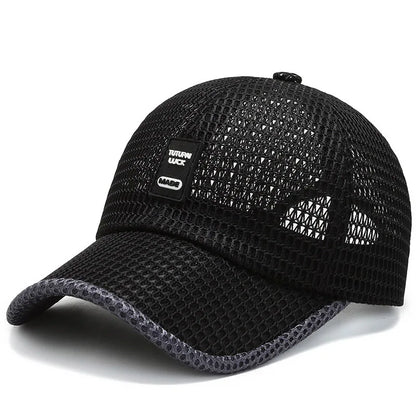 Men's Mesh Baseball Cap Breathable Summer Caps Dad Hat Outdoor Fishing Hats Bone Gorras Snapback Trucker Cap