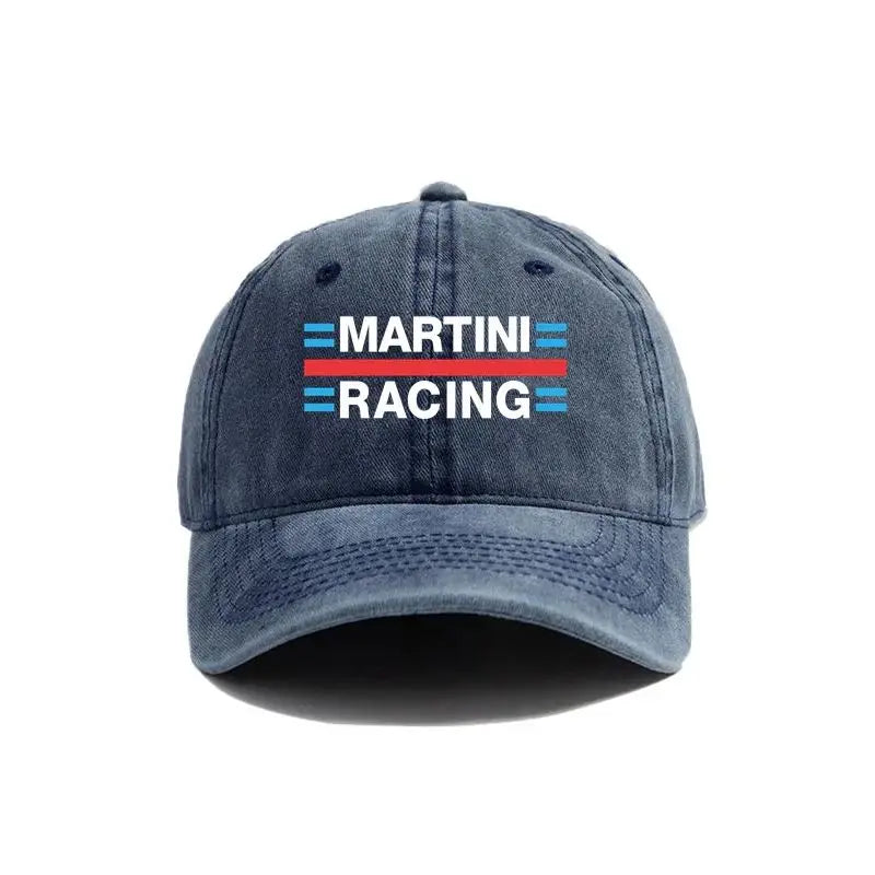 Martini Racing Baseball Caps Distressed Hats Cap Men Women Retro Outdoor Summer Adjustable Dad