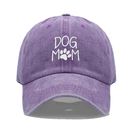 Dog Mom Embroidered Baseball Cap Women Men Adjustable Soft Cotton Dad Hat Unisex Classic Golf Caps