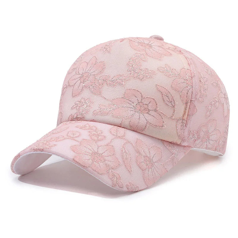 Lightweight Lace Sun Hat For Women - Breathable, Uv Protection Baseball Cap | Fashionable Streetwear Accessory With Adjustable
