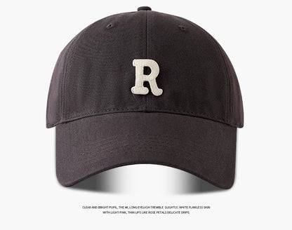 Large Head Circumference Baseball Cap Men S Women Dome Hat Soft Top 60 65cm Sun Protection Letter R