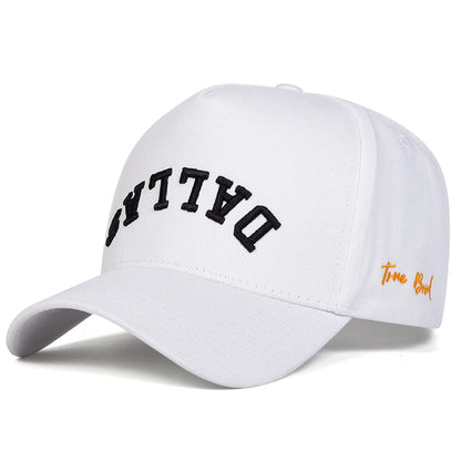 Unisex Dallas Letter Embroidery Baseball Caps Spring Autumn Outdoor Adjustable Casual Hats Hip Hop
