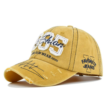 1985 Embroidery Baseball Cap Spring Summer Men Women Hole Patch Letters Retro Adjustable Hat Trucker