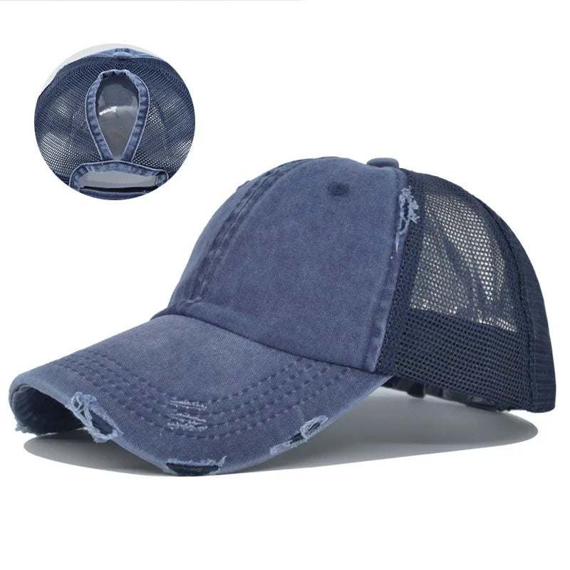 Summer Travel Peaked Cap Men S Solid Mesh Breathable Hip-Hop Hat Sun Visor Adjustable Trucker