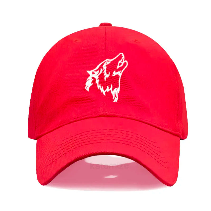 Women S Baseball Cap Men Washed Cotton Wolf Howl Embroidery Dad Hat Sport Golf Caps Man Sun Hats
