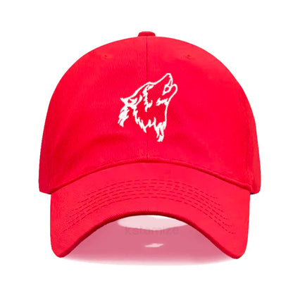 Women S Baseball Cap Men Washed Cotton Wolf Howl Embroidery Dad Hat Sport Golf Caps Man Sun Hats