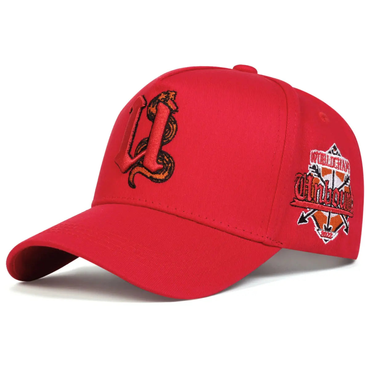 Unisex U Letter Snake Embroidery Baseball Caps Spring Autumn Outdoor Adjustable Casual Hats Hip Hop