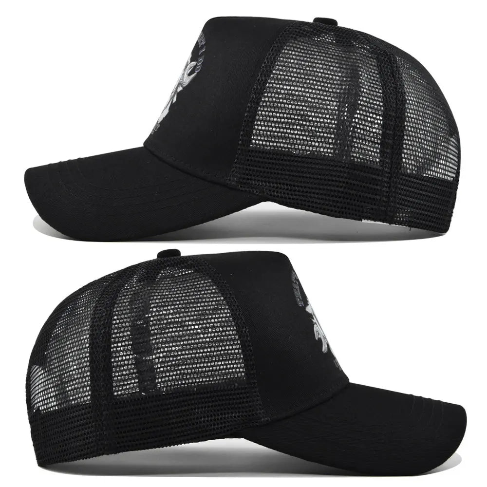 Spring Summer Printed Mesh Breathable Baseball Cap Personality Logo Men Women Couples Visor Hat