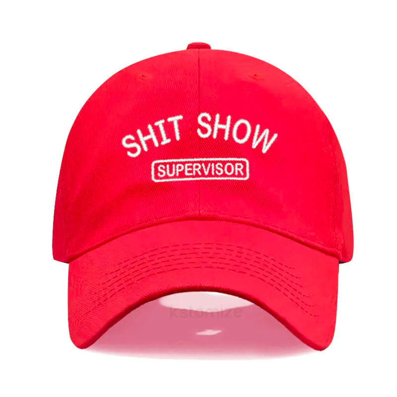 Men S Baseball Cap Women Sport Golf Caps Man Washed Cotton Shit Show Supervisor Embroidery Dad Hat