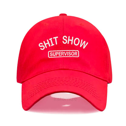 Men S Baseball Cap Women Sport Golf Caps Man Washed Cotton Shit Show Supervisor Embroidery Dad Hat