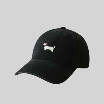Dachshund Embroidery Baseball Hat Sunscreen Outdoor Suitable Men Women Daily Leisure Matching