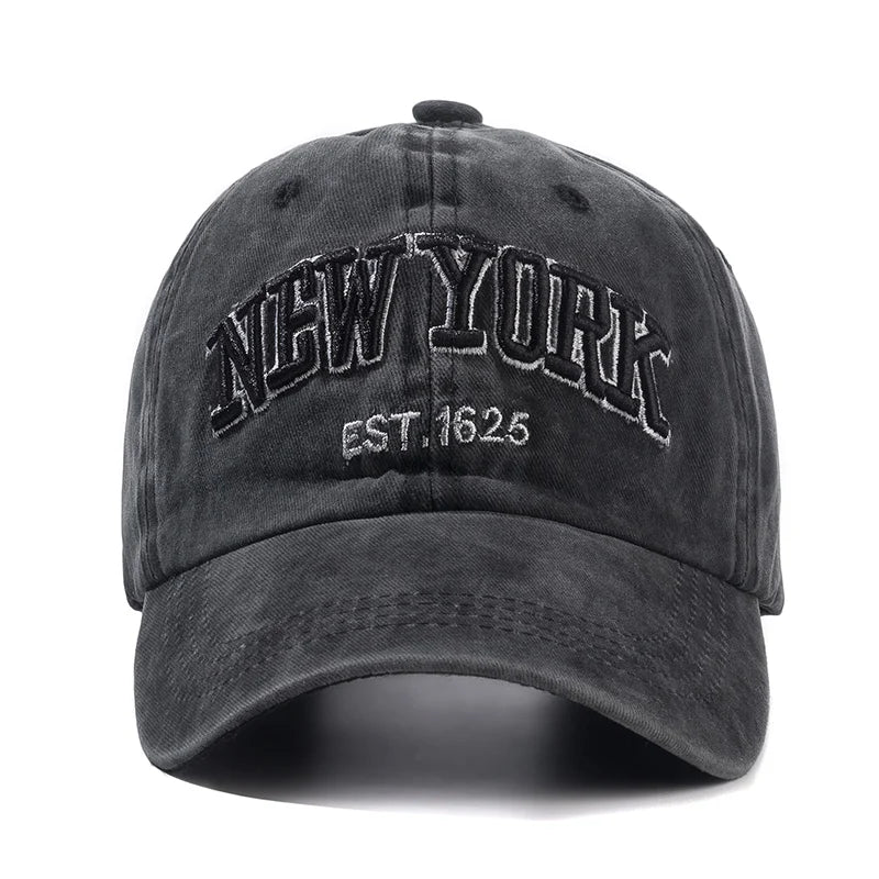 York Washed Cotton Cap Men Women Gorras Snapback Caps Baseball Sun Protection Casquette Dad Hat