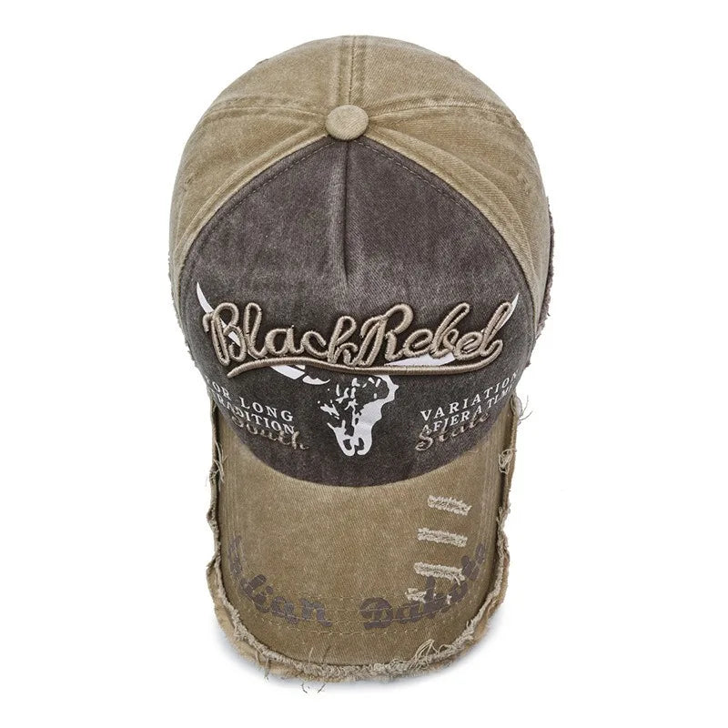 Cool Men Washed Cotton Baseball Cap Retro Four Seasons Male Outdoor Sport Hat Accessory
