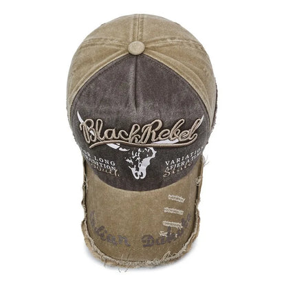 Cool Men Washed Cotton Baseball Cap Retro Four Seasons Male Outdoor Sport Hat Accessory