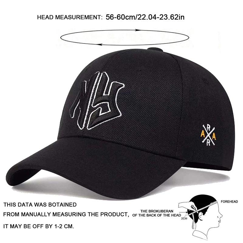 Unisex Ng Letter Side Ar Embroidery Baseball Caps Spring Autumn Outdoor Adjustable Casual Hats