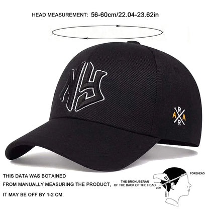 Unisex Ng Letter Side Ar Embroidery Baseball Caps Spring Autumn Outdoor Adjustable Casual Hats