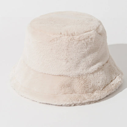 Cozy Faux Fur Bucket Hats - Soft, Warm, and Stylish Fisherman Caps with Adjustable Chin Strap, Perfect for Autumn & Winter Outdo