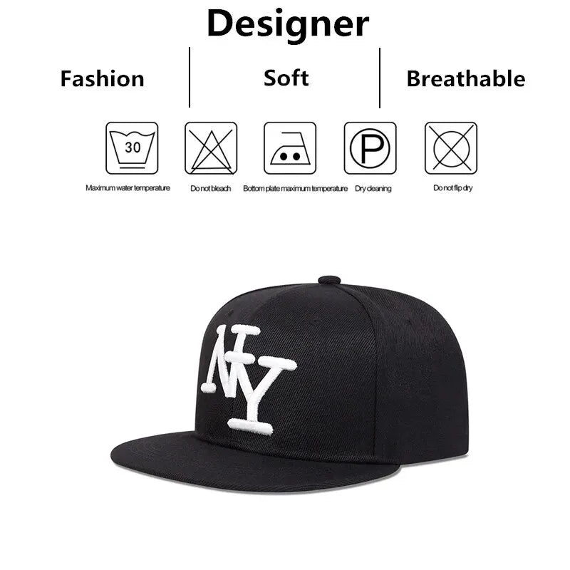 Unisex Letter Embroidery Hip-Hop Hats Spring Autumn Outdoor Adjustable Casual Baseball Caps