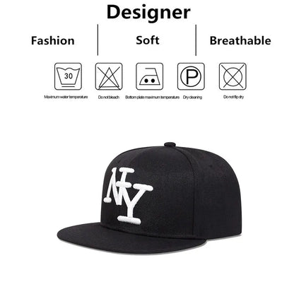 Unisex Letter Embroidery Hip-Hop Hats Spring Autumn Outdoor Adjustable Casual Baseball Caps
