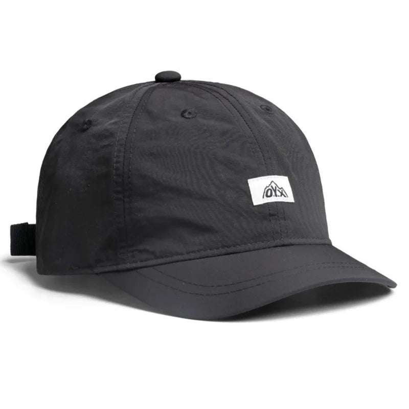 Vintage-Inspired Korean Baseball Cap Lightweight Quick-Dry Polyester, Adjustable Buckle Closure Sun Protection, Breathable Brim