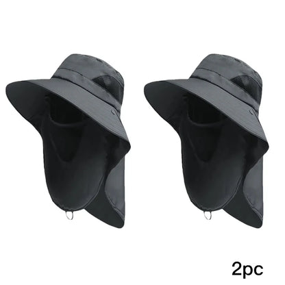 Summer Sun Hats, Outdoor Fishing Hats, Men's And Women's Camping Visors, Bucket Hats, Neck Flap Bucket Hats
