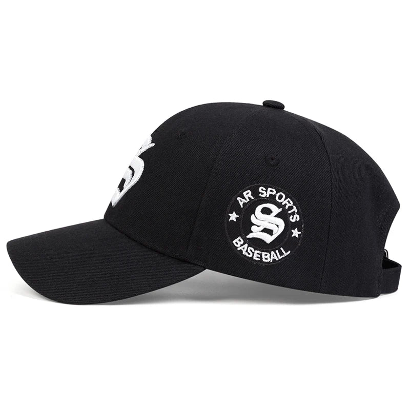 Unisex Gothic S Letter Embroidery Side Ar Sport Baseball Caps Spring Autumn Outdoor Adjustable