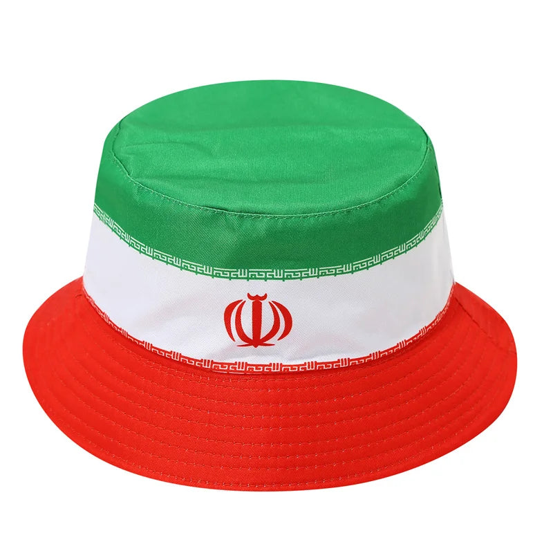 Countries National Flag Bucket Hat Men Women Football Fan Party Cup Reversible Sun Soccer Fans