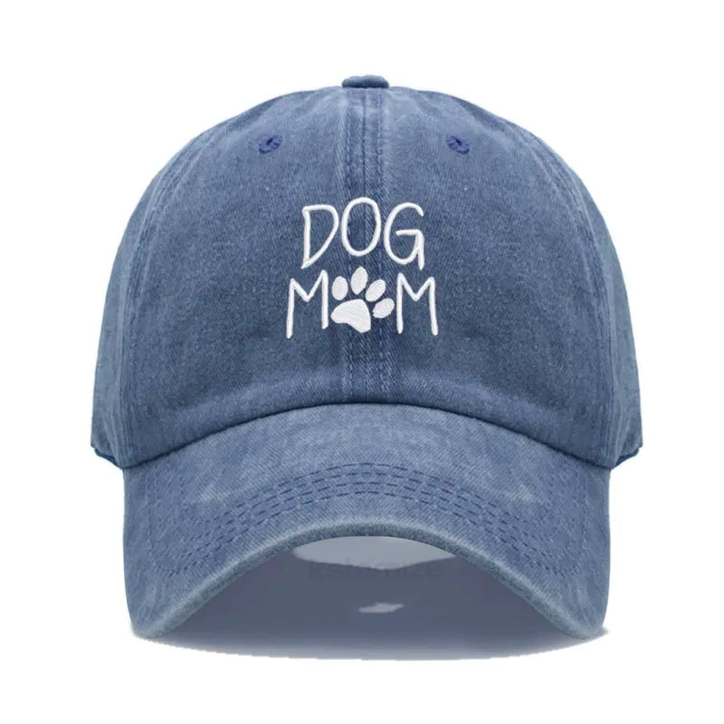 Dog Mom Embroidered Baseball Cap Women Men Adjustable Soft Cotton Dad Hat Unisex Classic Golf Caps