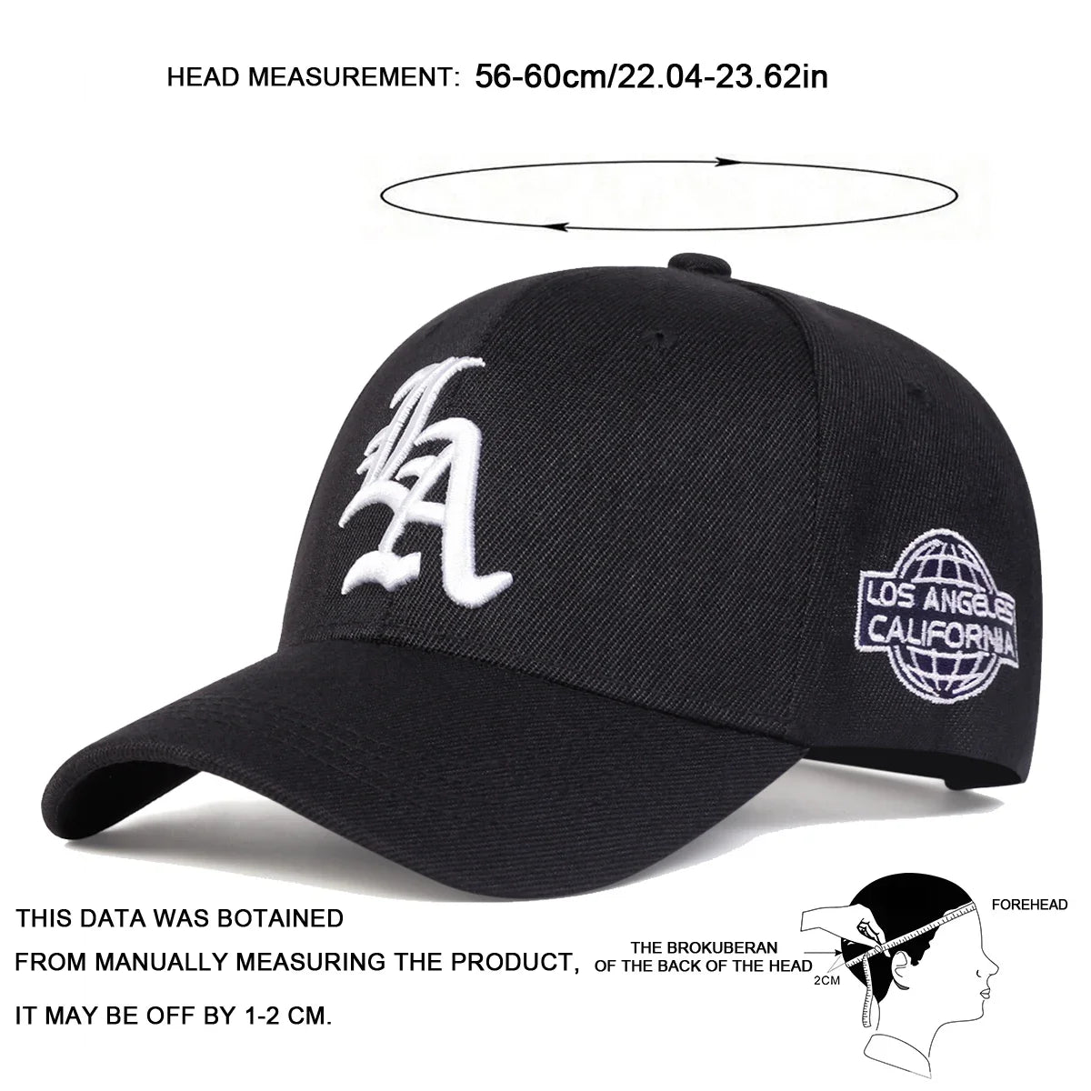 Unisex Personality Letter Embroidery Baseball Caps Spring Autumn Outdoor Adjustable Casual Hat Hip