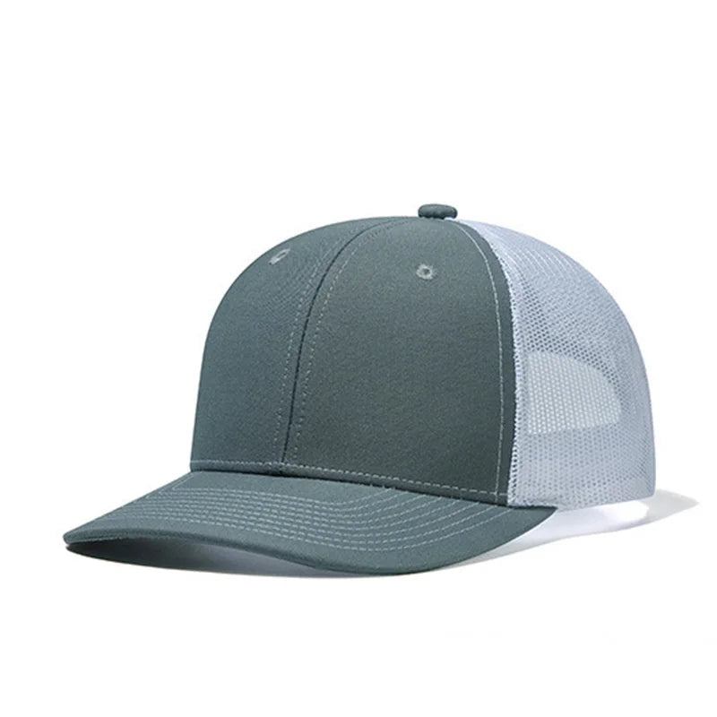 Summer Mesh Baseball Cap Men Women Slight Curved Snapback Trucker Hat Unisex Casual Outdoor
