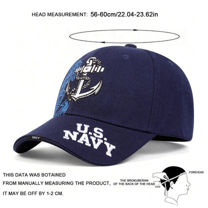 Unisex Anchor Embroidery Baseball Caps Spring Autumn Outdoor Adjustable Casual Hats Sunscreen Hat