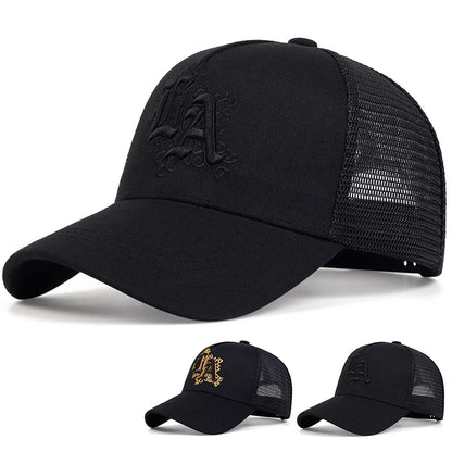 Unisex Letter Embroidery Baseball Net Caps Spring Summer Outdoor Adjustable Casual Hats Sunscreen
