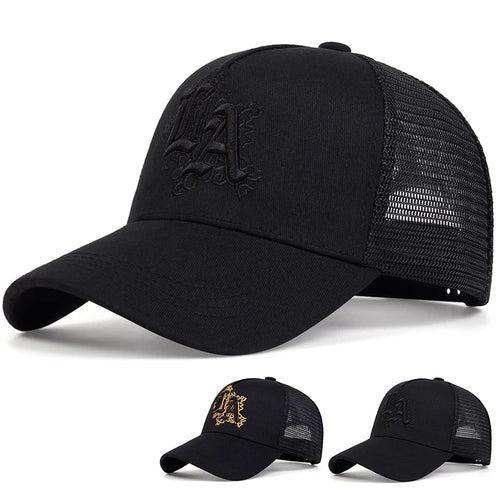 Unisex Letter Embroidery Baseball Net Caps Spring Summer Outdoor Adjustable Casual Hats Sunscreen